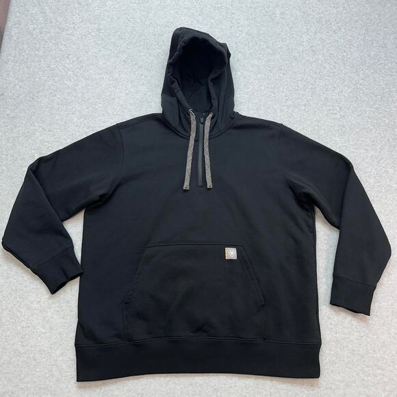 Ariat Rebar Skill Set 1/2 Zip Hoodie Womens 2XL Soft Cotton Black Pullover Soft - Picture 1 of 11